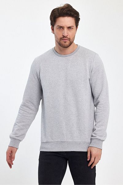 ODDA Hanorac cu gât crew pique