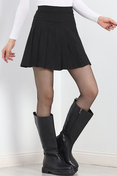 Moka Shopin Μαύρη πλισέ φούστα MokaShopin - 5028.148