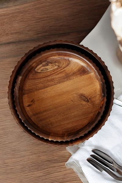 Mirilliahome Set of 2 Acacia Bowl - Acacia Bowl