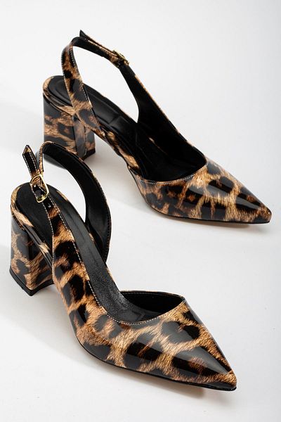 Hayalimdeki Ayakkabı Лачени дамски обувки Tonia Leopard с ток