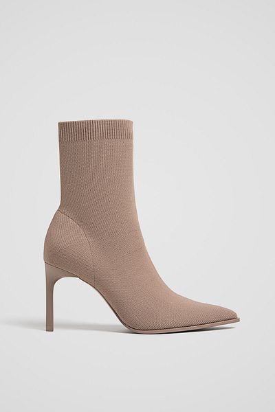 Stradivarius Stretch high-heeled ankle boots