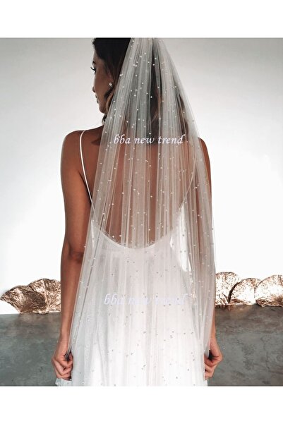 BBA TULLE STORE 1.5 Mt Pearled Fabric, Bridal Veil Fabric, Wedding Dress Brid...