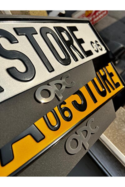 BMASTORE06 OPEL OPC  Uyumlu MAT Model Pleksi Plakalık (1Çift,2Adet)