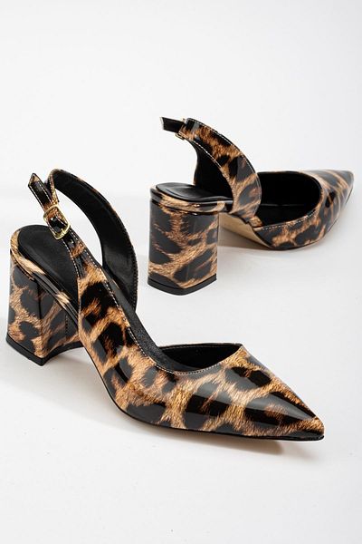 Hayalimdeki Ayakkabı Лачени дамски обувки Tonia Leopard с ток