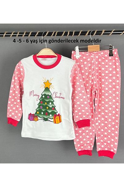 Esterella Set pijamale pentru copii unisex fetita-baiat pentru revelion / set pijama cu tema Craciun
