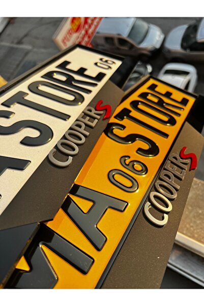BMASTORE06 Mi?ni? Cooper S Mat Model Pleksi Plakalık (1çift,2adet)
