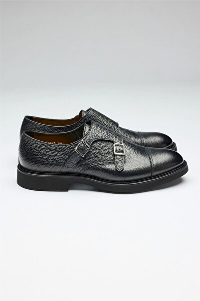 Doucals Lacivert Tokalı Deri Ayakkabı