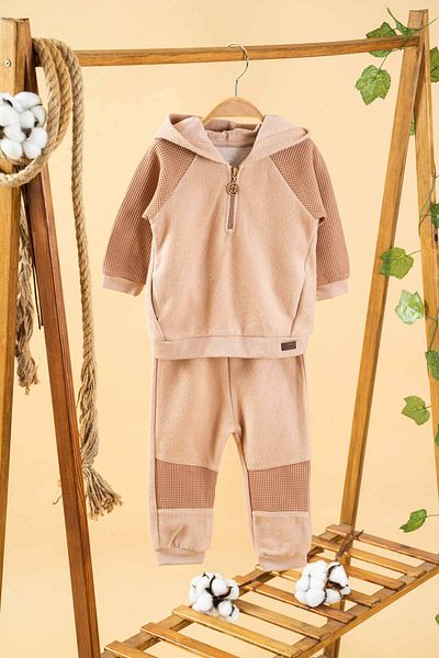 bombe Baby Kids Tile Cotton 2-Piece Set I'M the First Trend Fashion Top and Bottom Set