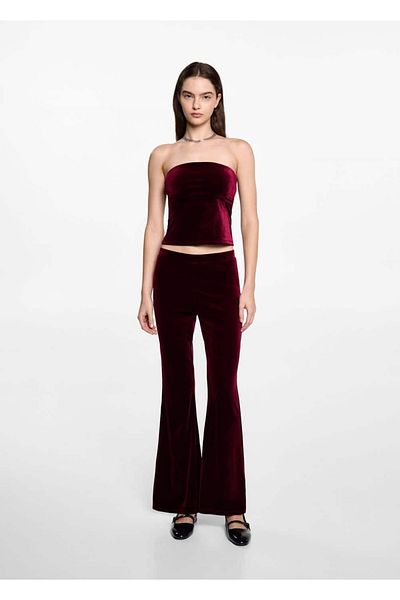 Mango Teen Spanish Leg Velvet Pants