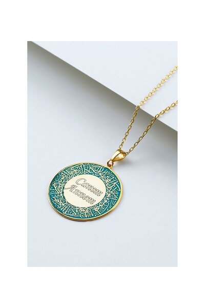 OGO SİLVER 925 Ayar Gümüş Nazar Ayetli Kişiye Özel Kolye