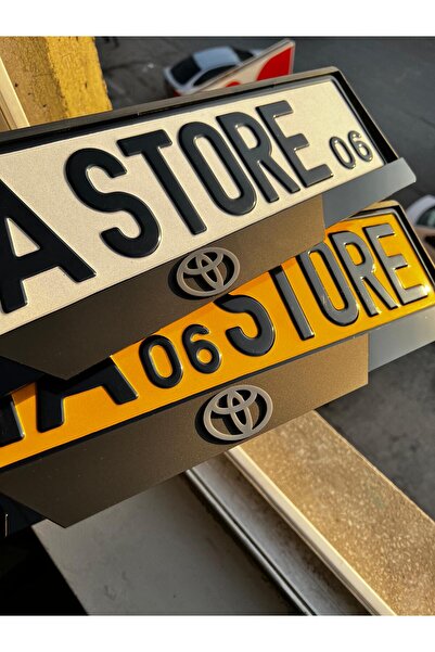 BMASTORE06 BMA TOYOTA MAT Model Pleksi Plakalık (1Çift,2Adet)
