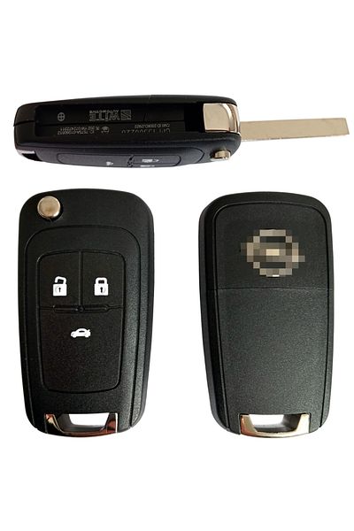 Kasey Yedek Parça Aksesuar Opel Astra J 2009-2015 Key & Controller Set - Auto Key Chain with Screw Logo
