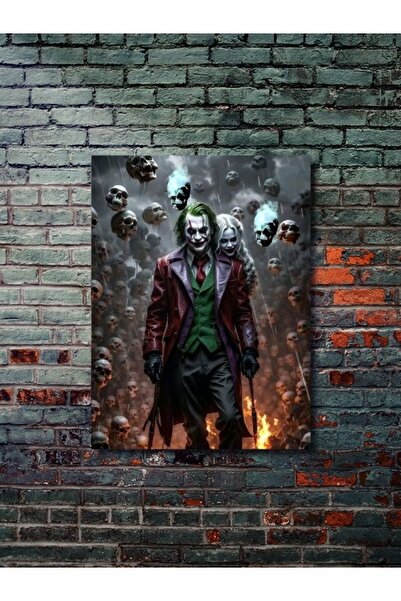 ZNC Joker ve Harley Quinn, Dizi, Film ve Karakter Özel Tasarım Poster Serisi, Eşsiz Tasarım