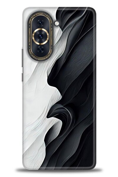 MRCİLETİSİM Huawei Nova 10 Pro Kılıf HD Baskılı Kılıf - Black and White