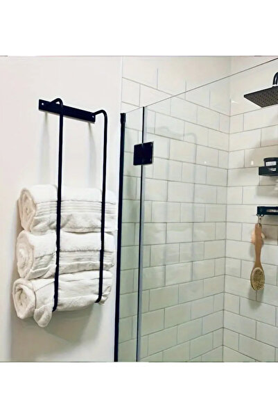 KL HOME Banyo Havlu Düzenleyici Duvar Depolama Raf Dekoru Havlu Depolama Rafı...