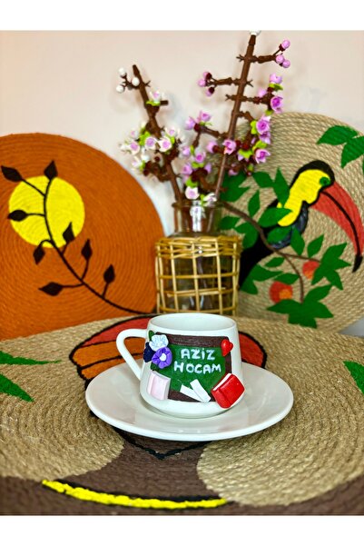 Niveis Kişiye Özel El Yapımı Öğretmenler Günü Hediyelik Porselen Fincan Aziz