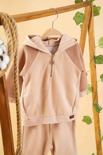bombe Baby Kids Tile Cotton 2-Piece Set I'M the First Trend Fashion Top and Bottom Set