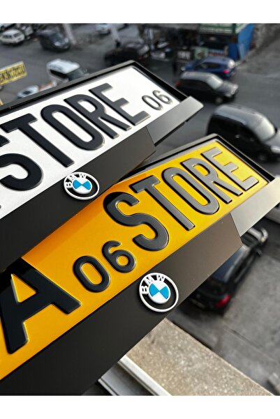 BMASTORE06 Bmw Logolu Mat Pleksi Plakalık (1ÇİFT 2 ADET)