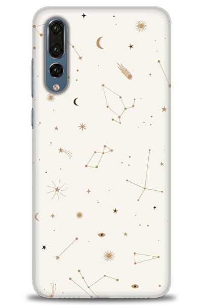 MRCİLETİSİM Huawei P20 Pro Kılıf HD Baskılı Kılıf - Yıldız Haritası