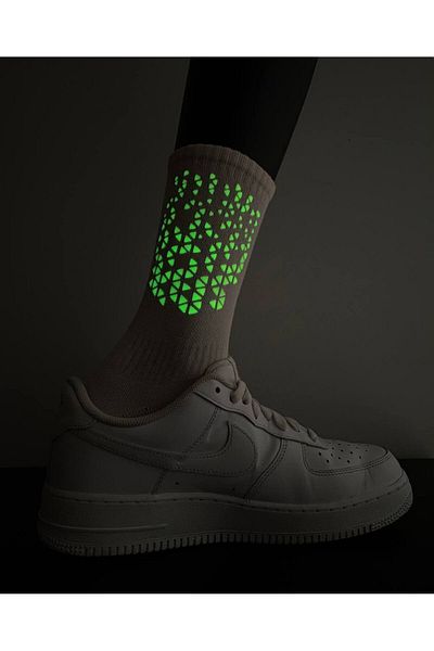 Adel Unisex Phosphorescent Dark and Noctilucent Patterned Design Socks