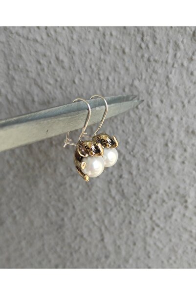 TAKI ZEVKİ GÜMÜŞ Kancalı İnci Fil Bronz Küpe