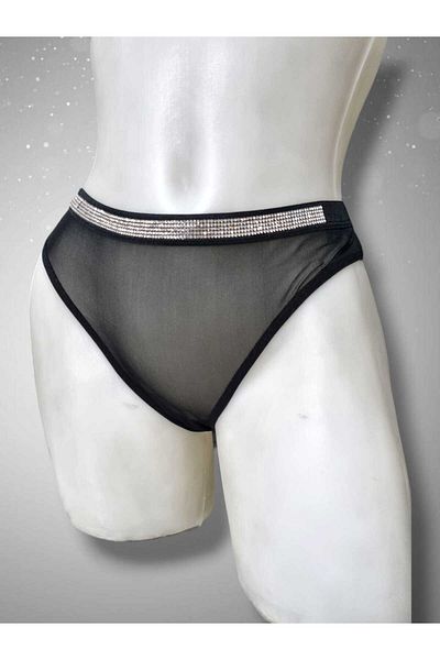 Vanilya Secret Women's Black Stone Thong