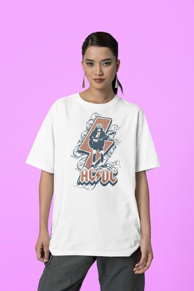 SEVBANO AC DC rok metal bend majica sa printom, unisex, veće veličine