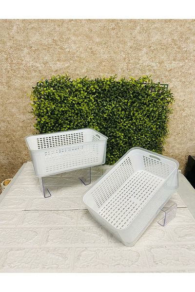 KAPLANBABA Storage Container with Strainer Rectangular Airtight 5 Liters 2 Pieces (30X20X11Cm)