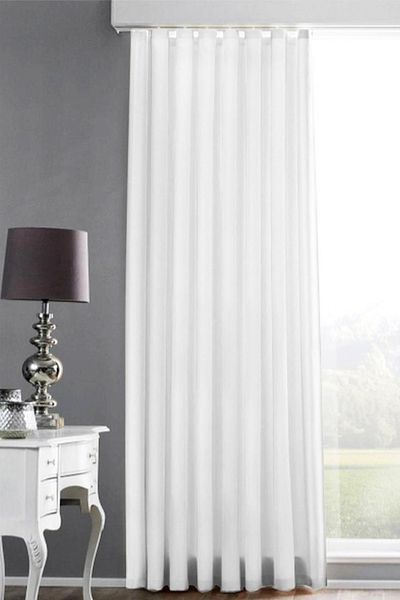 Kırlı's White Satin Sunshade - Curtain (Enxboy)