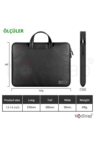NovStrap حافظة جلدية فاخرة من البولي يوريثان متوافقة مع هاتف Apple Macbook Pro مقاس 16 بوصة M4/Pro/Max A3186 A3403