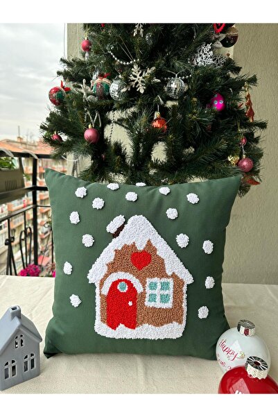 punchatolyem Panch Punch Christmas Handmade 100% Hand Work Green Color Throw ...