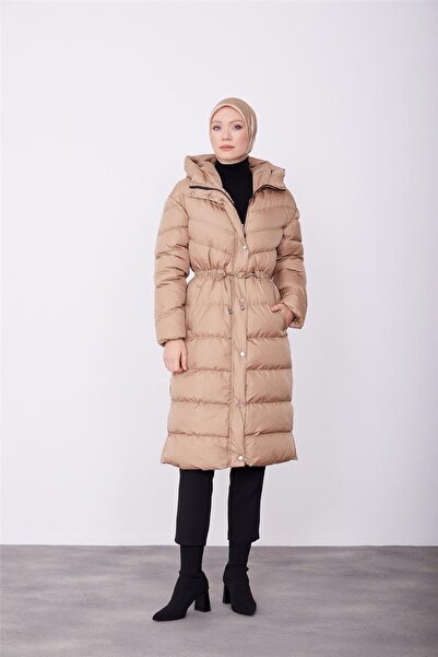 Armine Kapitone Mont 23kd6407 Camel