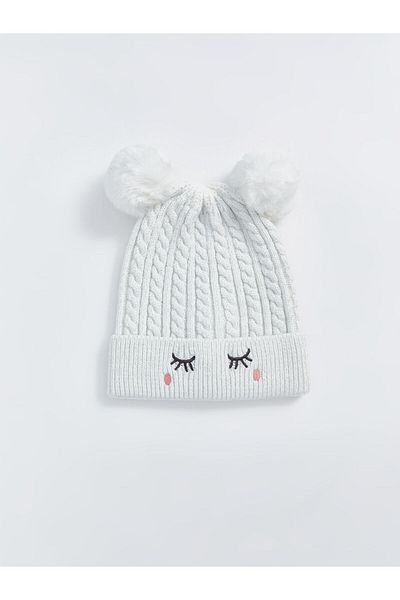 LC Waikiki Lw - Pompom Detailed Embroidered Baby Girl Beret