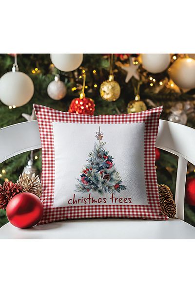 Ziu Home Față de pernă cu model de Anul Nou, Anul Nou, Crăciun