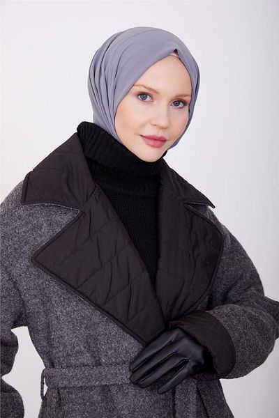 Armine Παλτό με γιακά με γαρνιτούρα Raincoat 23k7229 Anthracite