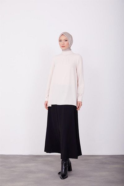 Armine Λεπτομερής μπλούζα Vanilla Pilikaşe - 23K3435