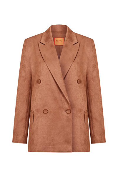 Whenever Company Camel Desert Grace Scuba Süet Ceket Oversize Vatkalı İçi Ast...