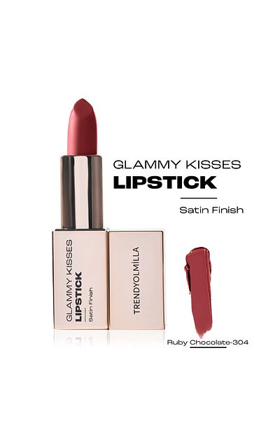 Trendyolmilla Beauty Feuchtigkeitsspendender Satin-Lippenstift mit Avocadoöl – Ruby Chocolate 304 TKZAW25RJ00001