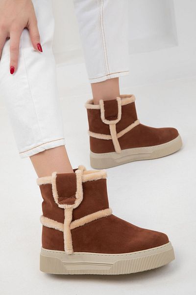 SOHO Tan Suede Dámské boty - 20011 Model Bootie