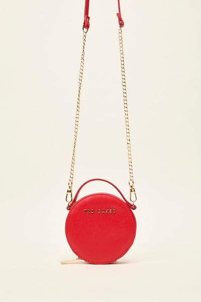 Ted Baker Crossbody Round Small Bag with Red Strap 8267