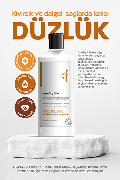 Quality Life Keratin 300 ML - Kalıcı Saç Düzleştirici Brezilya Fönü Keratini - 6 Aya Kadar Etkili Krem