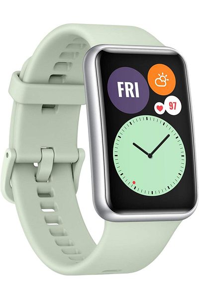 Huawei Watch Fit Smartwatch - Slim Design, 1.64" Amoled, Workouts, 10-Day Battery, Oxygen & Heart Rate Monitor, Green
