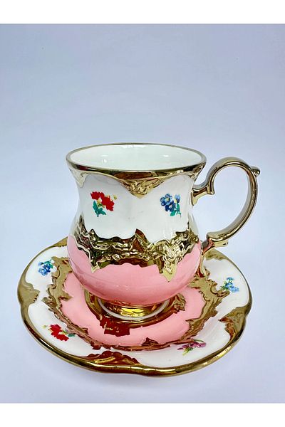 Kosova Double 200 Cc Pink Single Cup Set