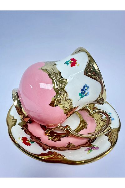 Kosova Double 200 Cc Pink Single Cup Set