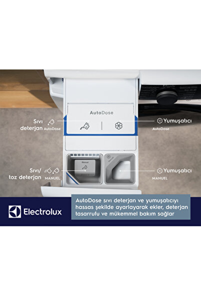 Electrolux EW6F3411ACT 600 Serisi SensiCare 10 kg 1400 devir A sınıfı AutoDose Wi-Fi Çamaşır Makinesi