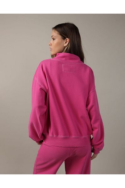 AMERICAN EAGLE AE Mock Neck Logo Sweatshirt