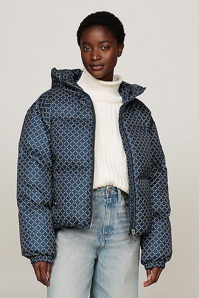 Tommy Hilfiger New York dolů Aop Jkt s Hoodem