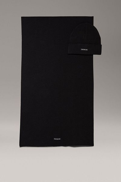 Calvin Klein Ck Gift Beanie and Scarf - Inst Patch