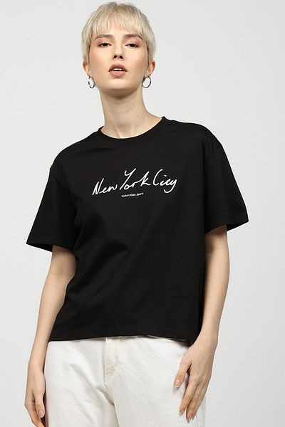 Calvin Klein VYŠÍVANÉ TRIČKO CK NYC RELAXED