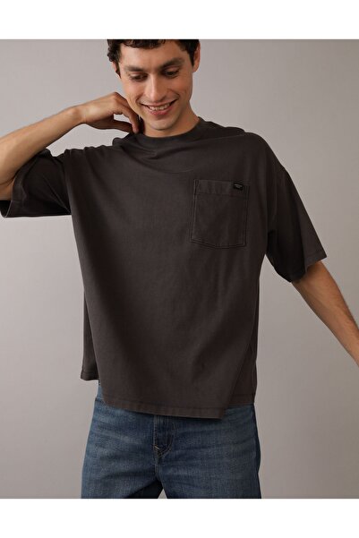 AMERICAN EAGLE Ae Heavyweight Oversized Pocket T-Shirt U-1164-3766